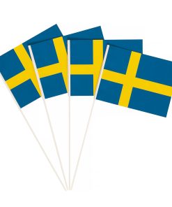Pappersflagga på plastpinne